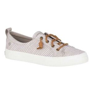 Sperry Cream and Tan Sneakers with Rawhide Laces